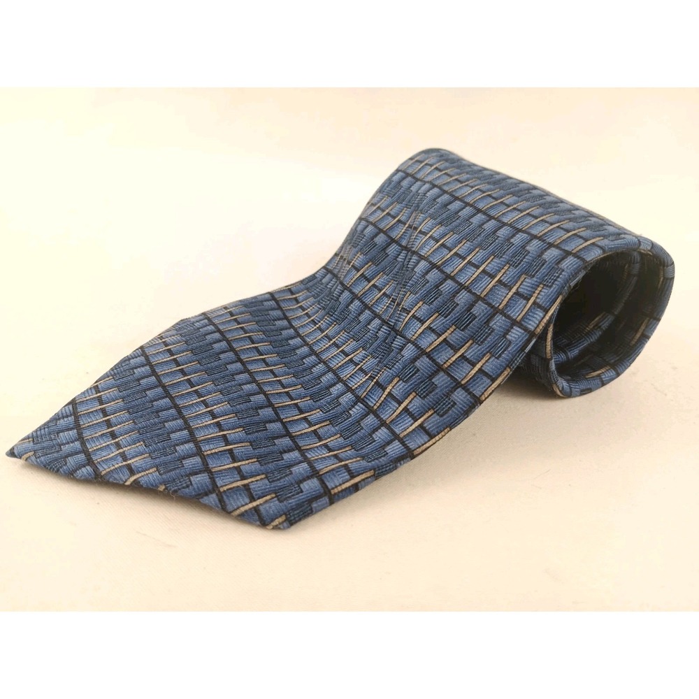 VINTAGE‎ Louis Roth 100% Silk Tie 60" x4" Necktie Blue